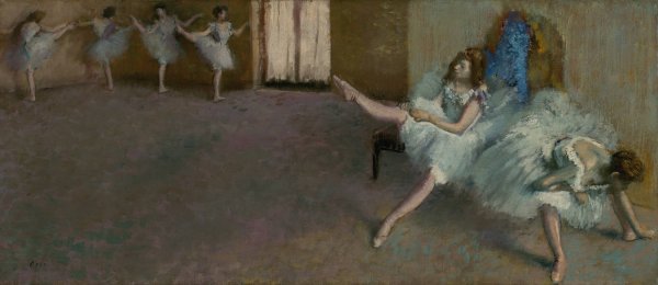 Before the Ballet  by Edgar Degas - Hand-Painted Oil Painting Reproduction