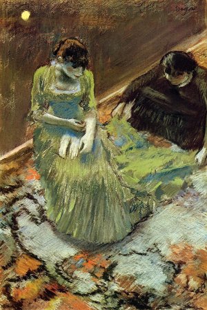 Before the Curtain Call by Edgar Degas Oil Painting