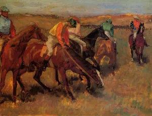 Before the Race by Edgar Degas - Oil Painting Reproduction