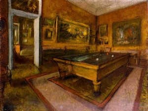 Billiard Room at Menil-Hubert by Edgar Degas Oil Painting