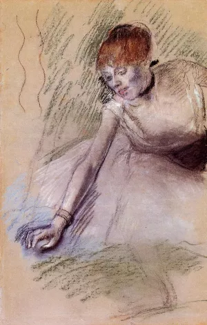 Bowing Dancer Oil painting by Edgar Degas