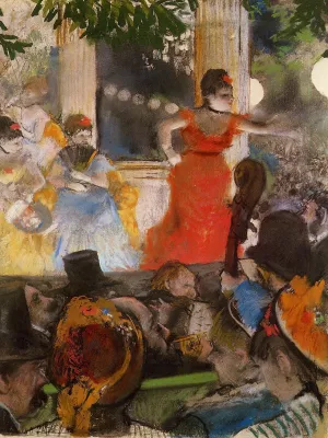 Cafe Concert-At Les Ambassadeurs painting by Edgar Degas