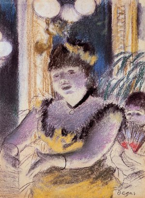 Cafe-Concert Singer Oil painting by Edgar Degas