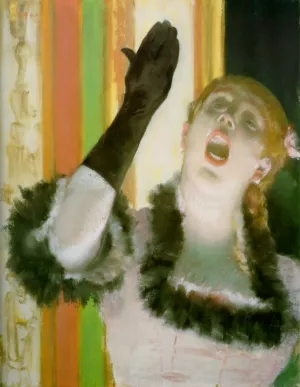 Cafe Concert Singer Oil painting by Edgar Degas