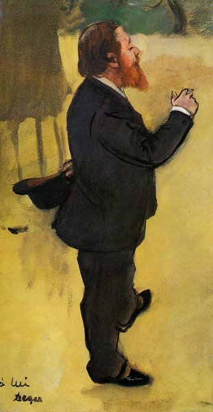 Carlo Pellegrini by Edgar Degas - Hand-Painted Oil Painting Reproduction