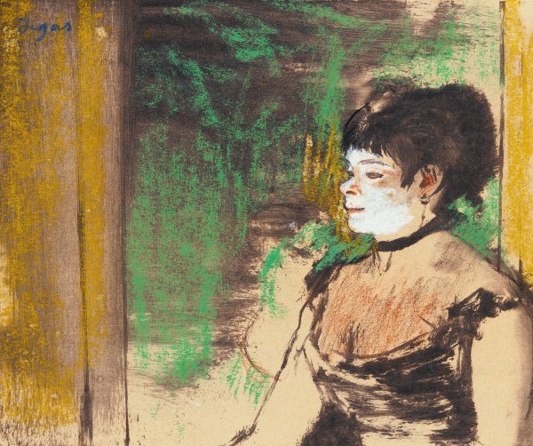 Chanteuse De Cafe-Concert  by Edgar Degas - Hand-Painted Oil Painting Reproduction