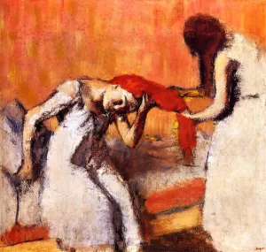 Combing the Hair painting by Edgar Degas