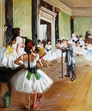 Dance Class Oil Painting by Edgar Degas - Best Seller