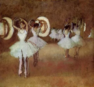 Dance Rehearsal in the Studio of the Opera painting by Edgar Degas