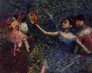 Dancer and Tambourine by Edgar Degas Oil Painting