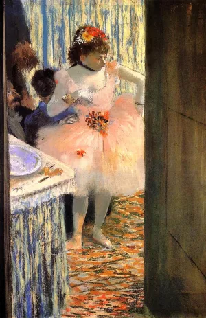 Dancer in Her Dressing Room II painting by Edgar Degas
