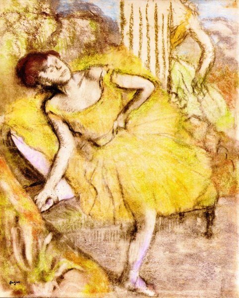 Dancer Resting by Edgar Degas - Hand-Painted Oil Painting Reproduction