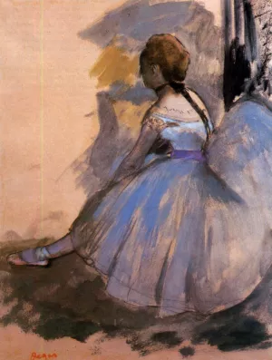 Dancer Seated Study by Edgar Degas Oil Painting