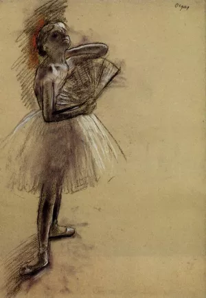 Dancer with a Fan painting by Edgar Degas
