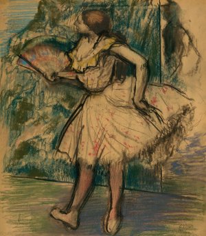 Dancer with a Fan by Edgar Degas Oil Painting