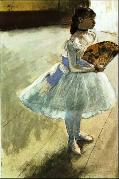 Main Product Photo of Dancer with a Fan Painting by Edgar Degas