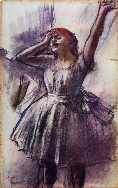 Main Product Photo of Dancer with Left Art Raised Painting by Edgar Degas