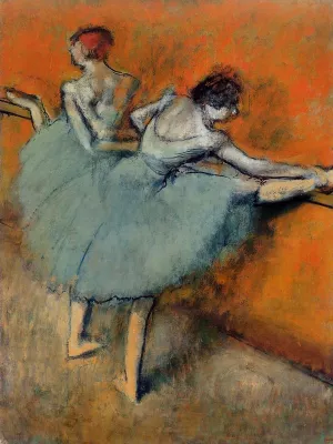 Dancers at the Barre by Edgar Degas - Oil Painting Reproduction