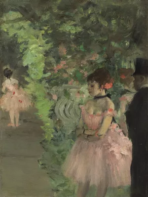Dancers Backstage by Edgar Degas Oil Painting