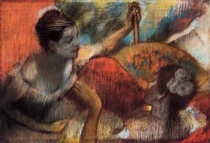 Dancers in a Box Oil painting by Edgar Degas