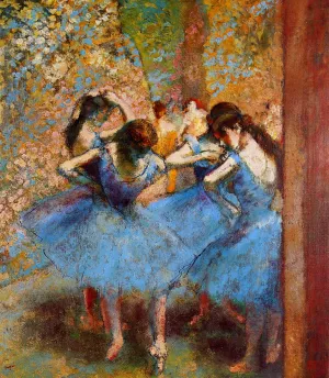 Dancers in Blue painting by Edgar Degas