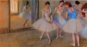 Dancers in the Studio painting by Edgar Degas
