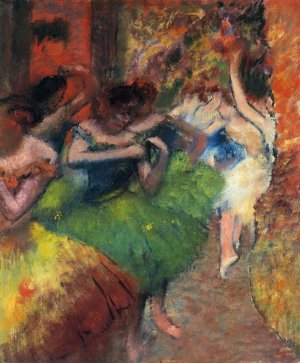 Dancers in the Wings Oil painting by Edgar Degas