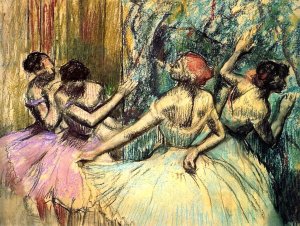 Dancers in the Wings by Edgar Degas Oil Painting