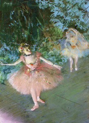 Dancers on Set by Edgar Degas - Oil Painting Reproduction