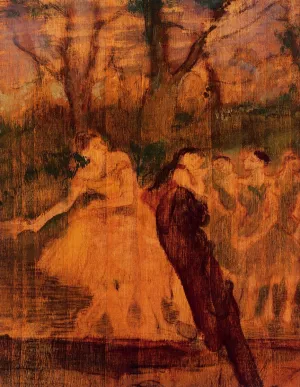 Dancers on the Scenery by Edgar Degas - Oil Painting Reproduction