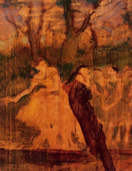 Dancers on the Scenery by Edgar Degas - Hand-Painted Oil Painting Reproduction