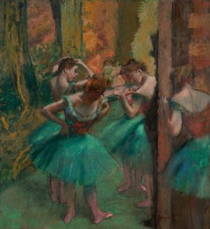 Dancers, Pink and Green by Edgar Degas Oil Painting