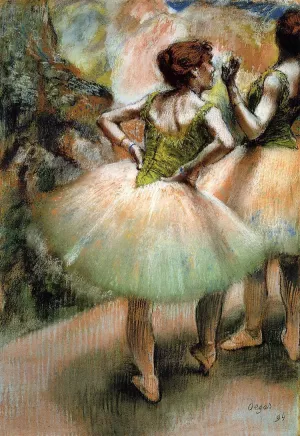 Dancers, Pink and Green by Edgar Degas - Oil Painting Reproduction