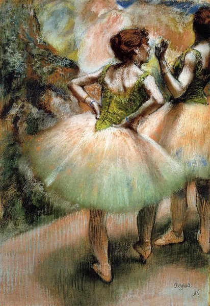 Main Product Photo of Dancers, Pink and Green Painting by Edgar Degas
