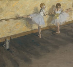 Dancers Practicing at the Barre by Edgar Degas Oil Painting