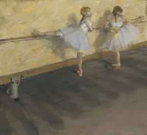 Dancers Practicing at the Barre by Edgar Degas Oil Painting