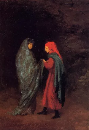 Dante and Virgil at the Entrance to Hell Oil painting by Edgar Degas