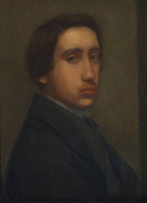 Degas a la redingote noire by Edgar Degas Oil Painting