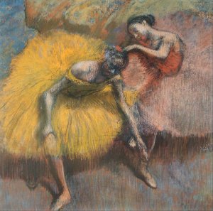 Deux Danseuses Jaunes Et Roses by Edgar Degas Oil Painting