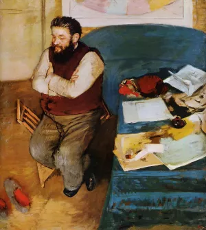 Diego Martelli by Edgar Degas - Oil Painting Reproduction