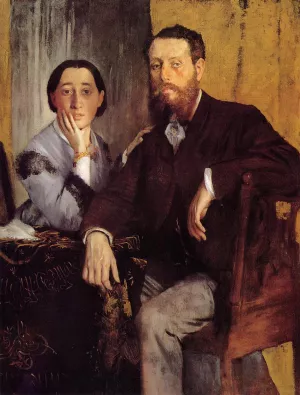 Edmond and Therese Morbilli by Edgar Degas Oil Painting