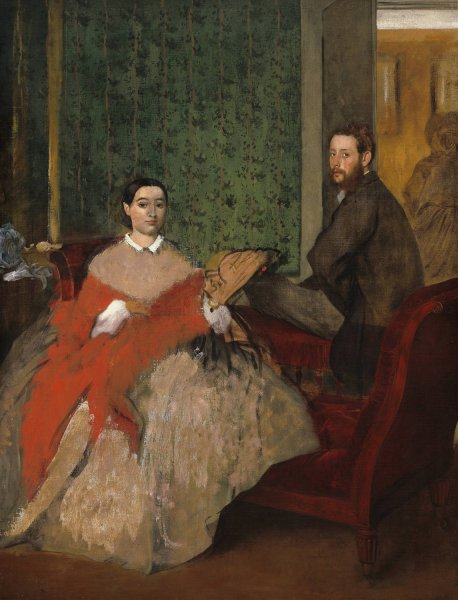 Edmondo and Therese Morbilli  by Edgar Degas - Hand-Painted Oil Painting Reproduction