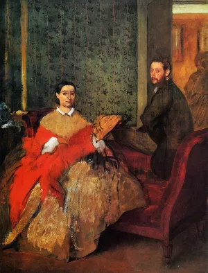 Edmondo and Therese Morbilli by Edgar Degas - Oil Painting Reproduction