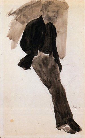 Edouard Manet Standing by Edgar Degas Oil Painting
