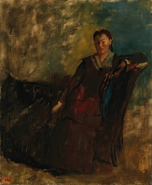 Femme assise sur un canape by Edgar Degas Oil Painting