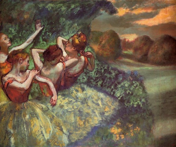 Four Dancers by Edgar Degas - Hand-Painted Oil Painting Reproduction