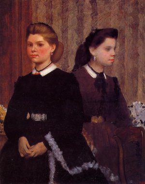 Giovanna and Giulia Bellelli Oil painting by Edgar Degas