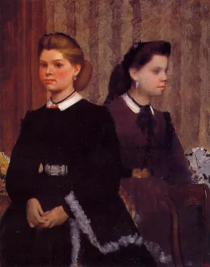 Giovanna and Giulia Bellelli by Edgar Degas - Oil Painting Reproduction