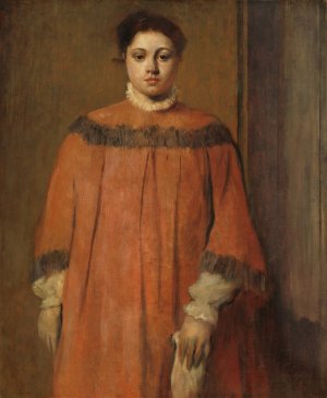 Girl in Red by Edgar Degas Oil Painting