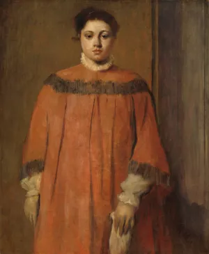 Girl in Red by Edgar Degas Oil Painting